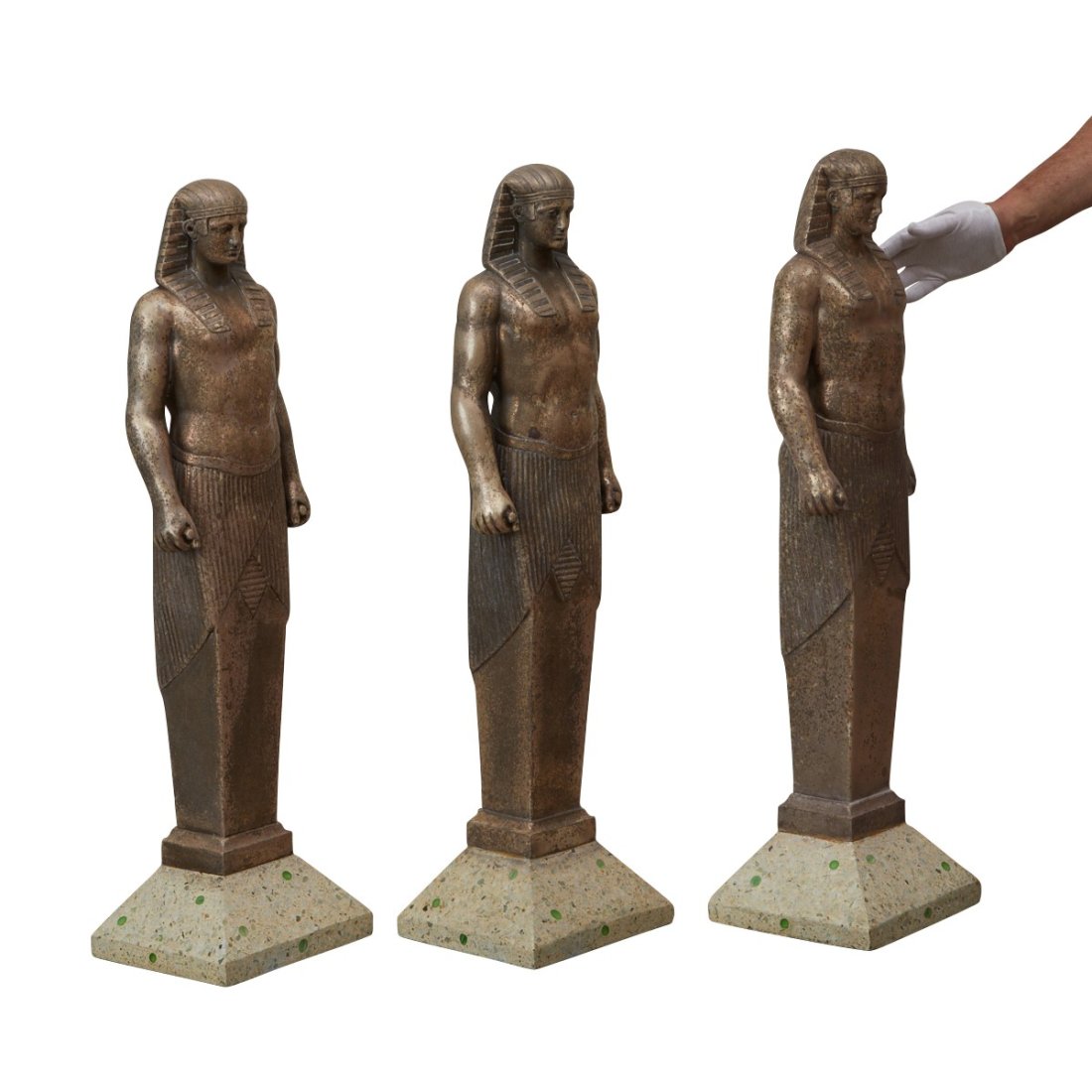 3 Egyptian Style Bronze Sculptures (1 of 7)