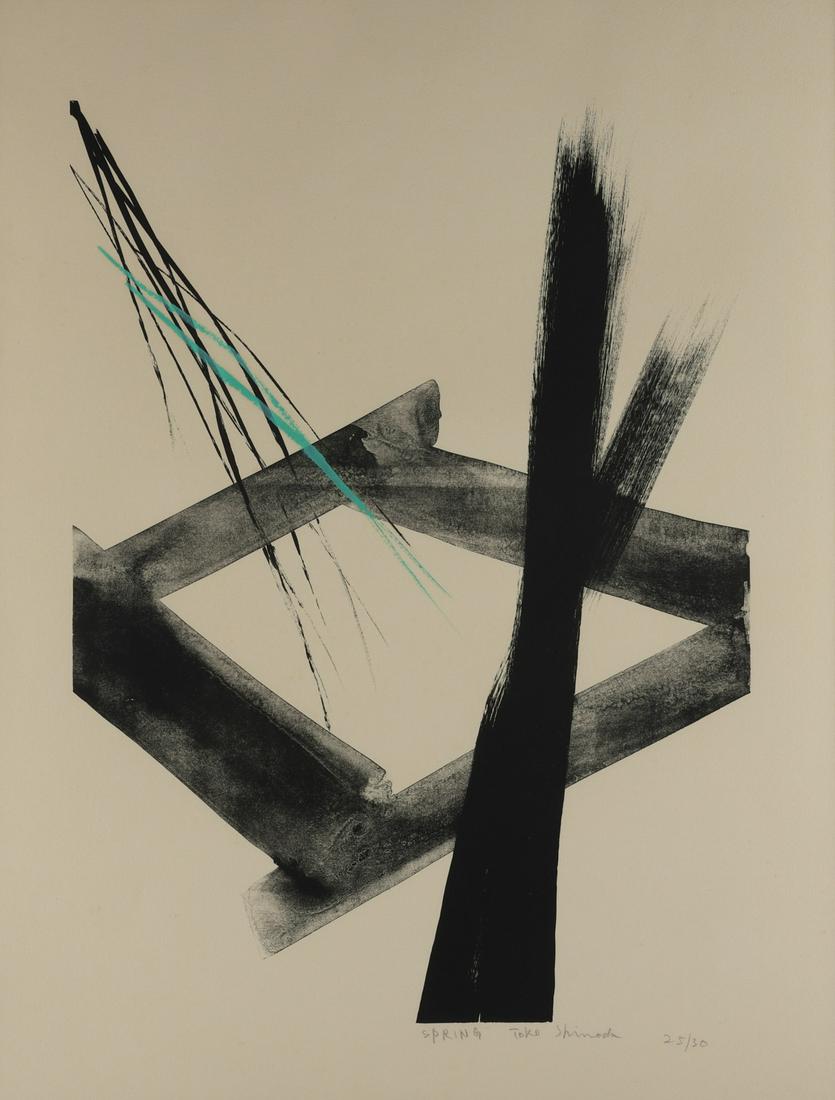 Toko Shinoda "Spring" Sumi Lithograph (1 of 5)