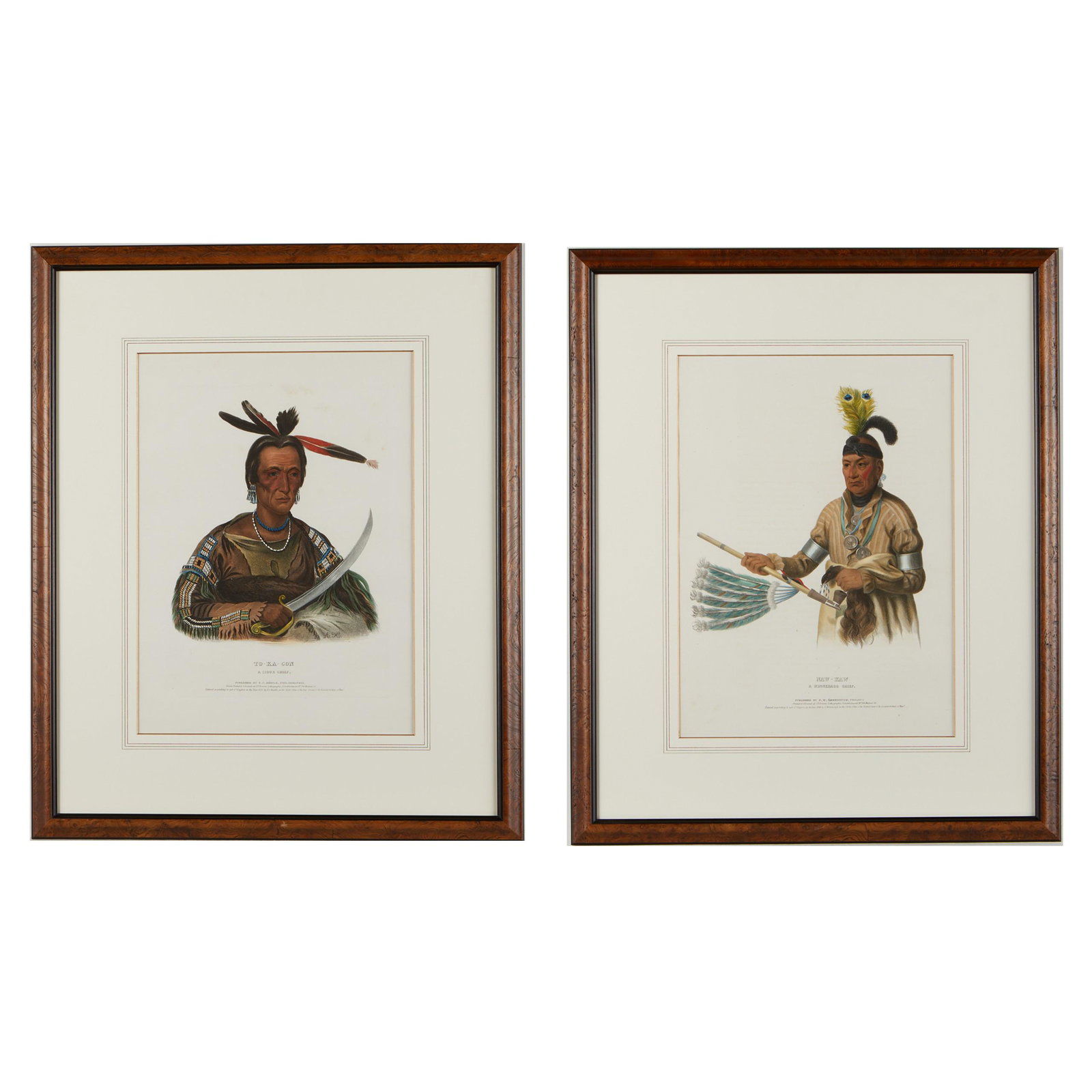 2 McKenney Hall Lithographs w/ Book Sheets (1 of 8)