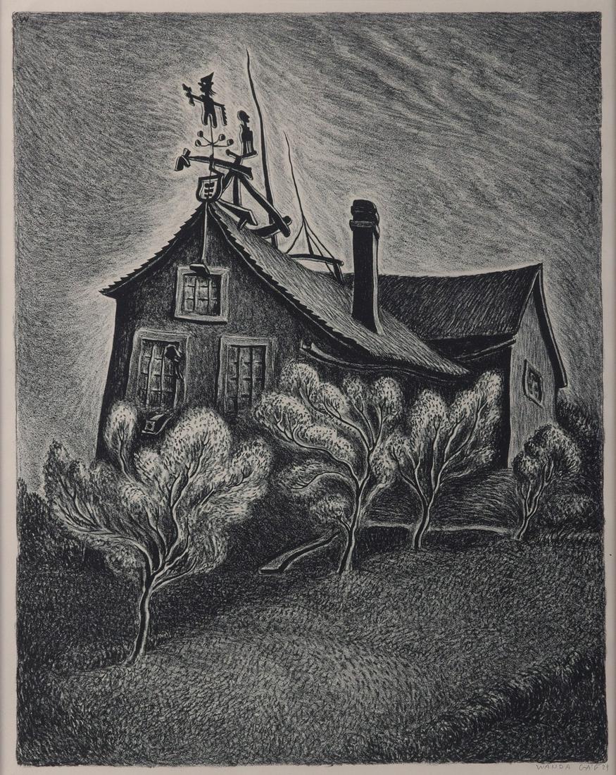 Wanda Gag "Wagon House" Lithograph (1 of 5)