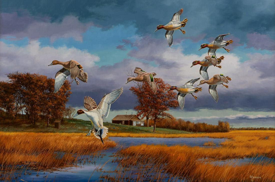 David A. Maass "Swan Lake" Oil on Masonite (1 of 6)