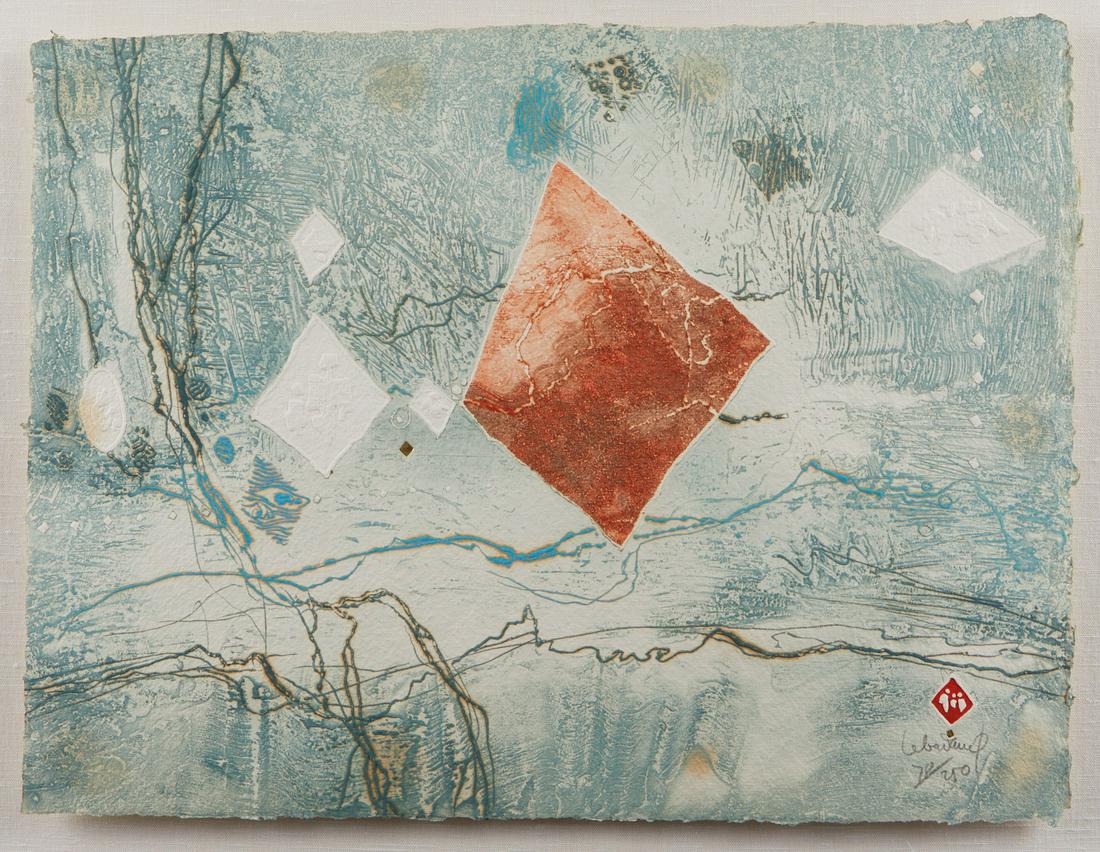 Lebadang "Paysage Poetique 5" Mixed Media (1 of 6)