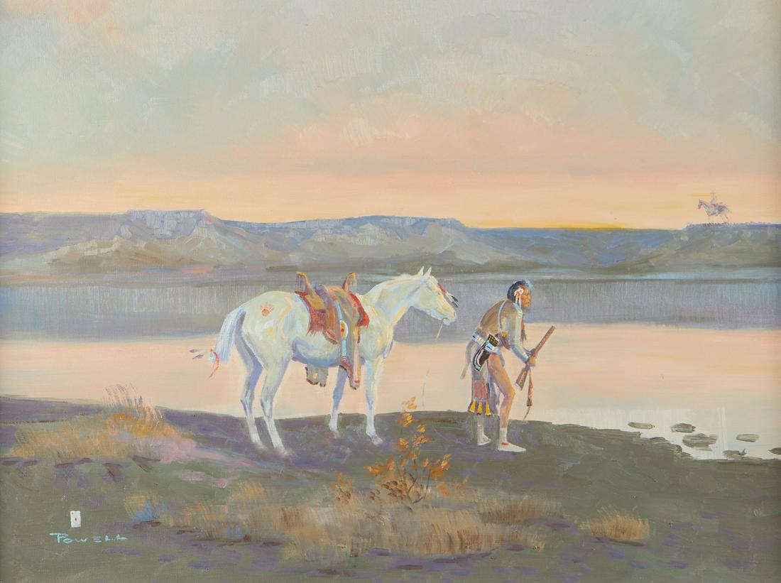 Ace Powell "Enemy" Western Painting (1 of 6)