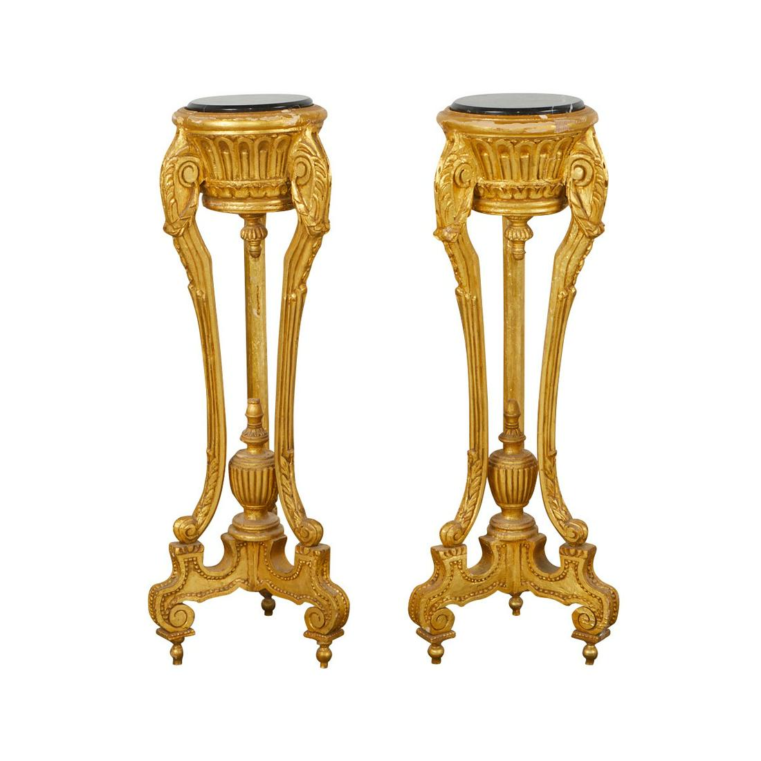 Pair of Continental Gilt Athenienne Pedestals (1 of 16)