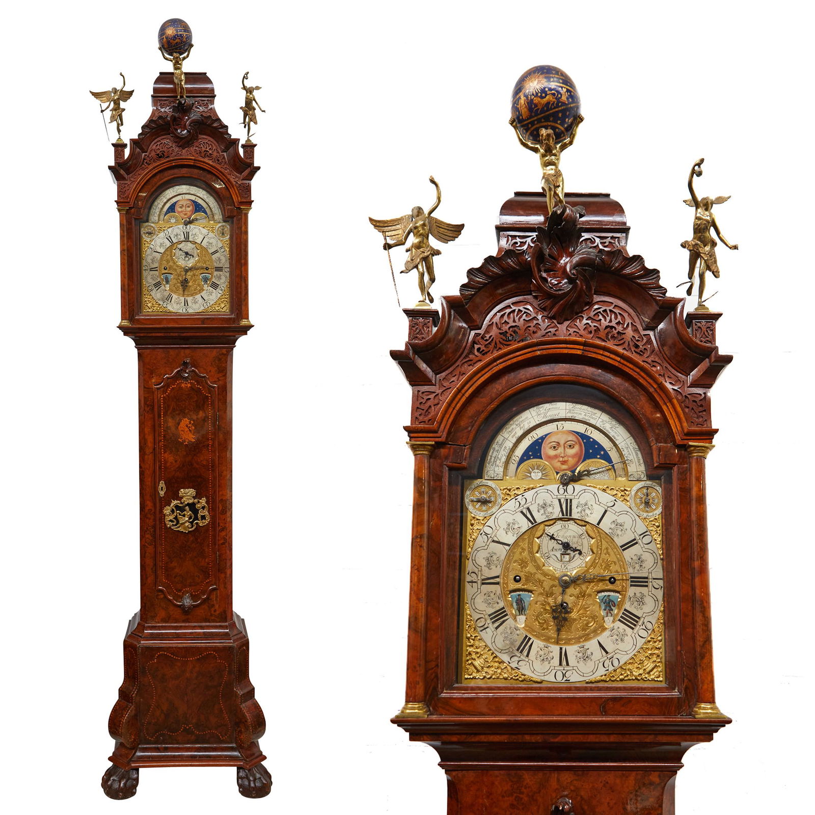 Johannes van Wyk Musical Tall Case Clock 18th c. (1 of 19)