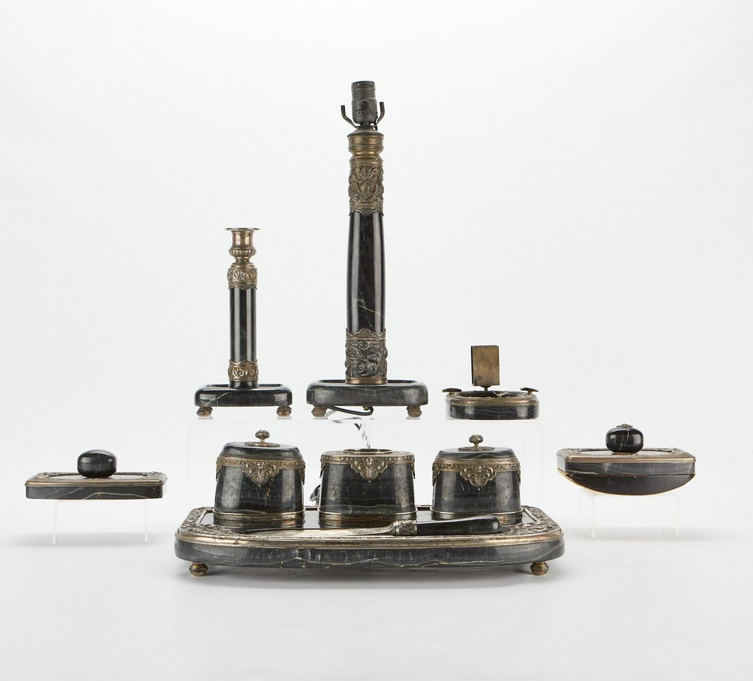 Austrian Marble & 800 Silver Desk Set Frank Rudolf (1 of 17)