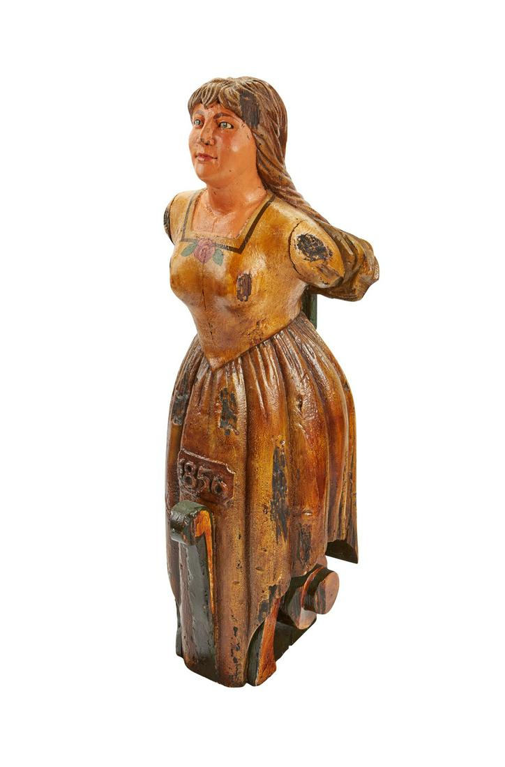 Nautical Maiden Figurehead Dated 1856 (1 of 15)