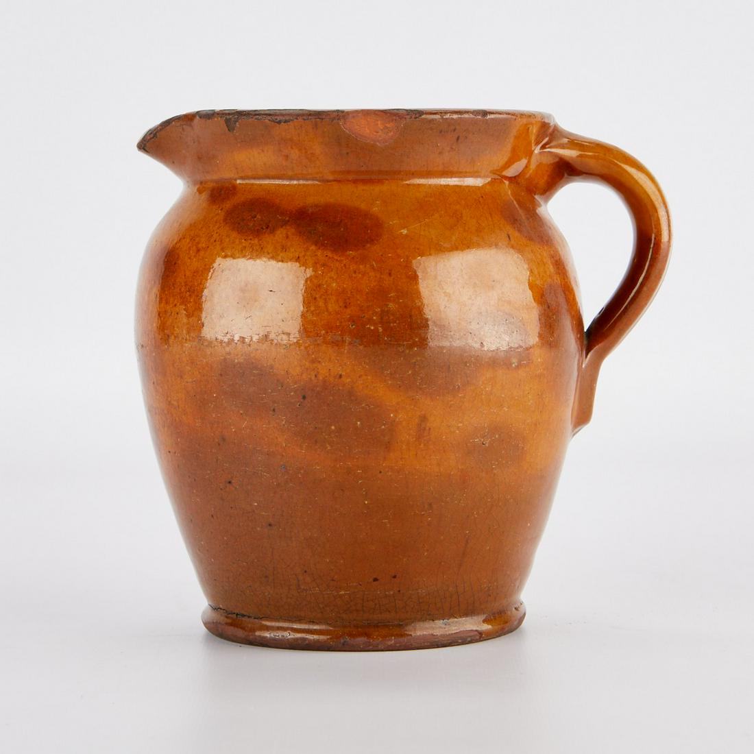 Redware Glazed Ceramic Pottery Pitcher (1 of 8)
