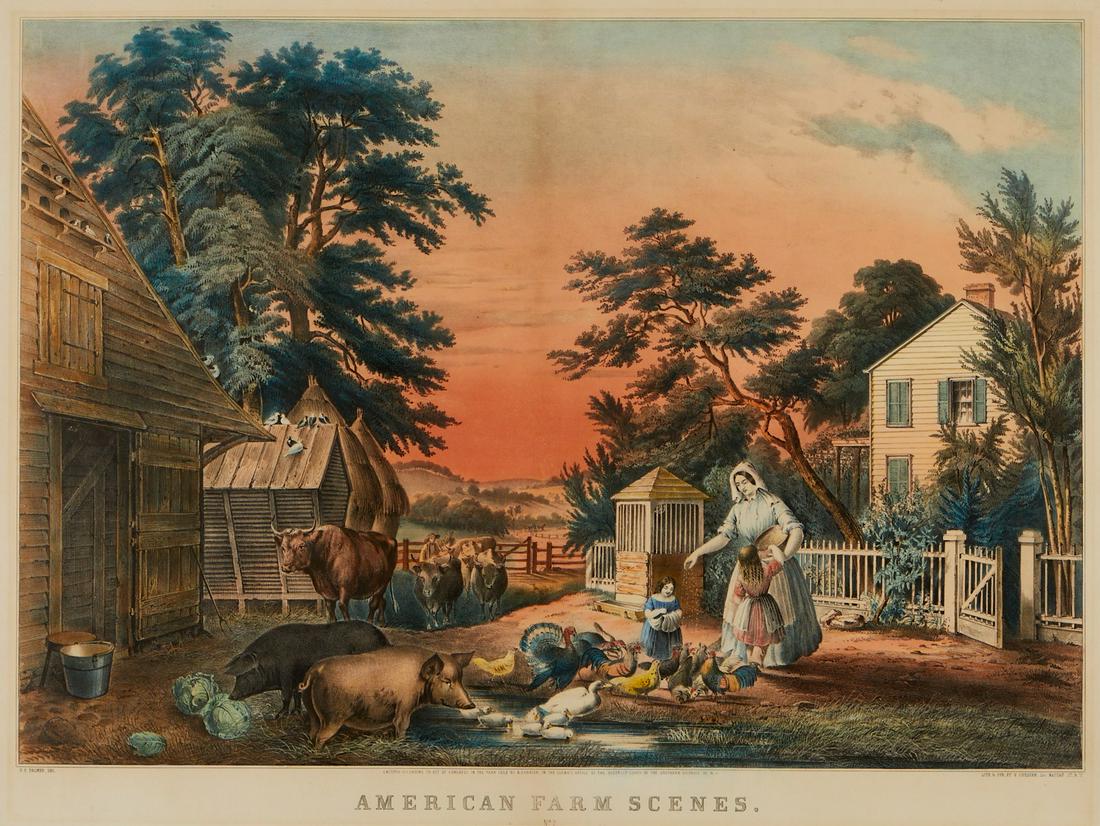 Currier & Ives "Am. Farm Scene No. 2" Print (1 of 7)