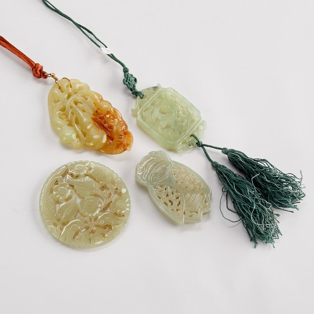 4 Modern Chinese Jade & Serpentine Carvings (1 of 8)