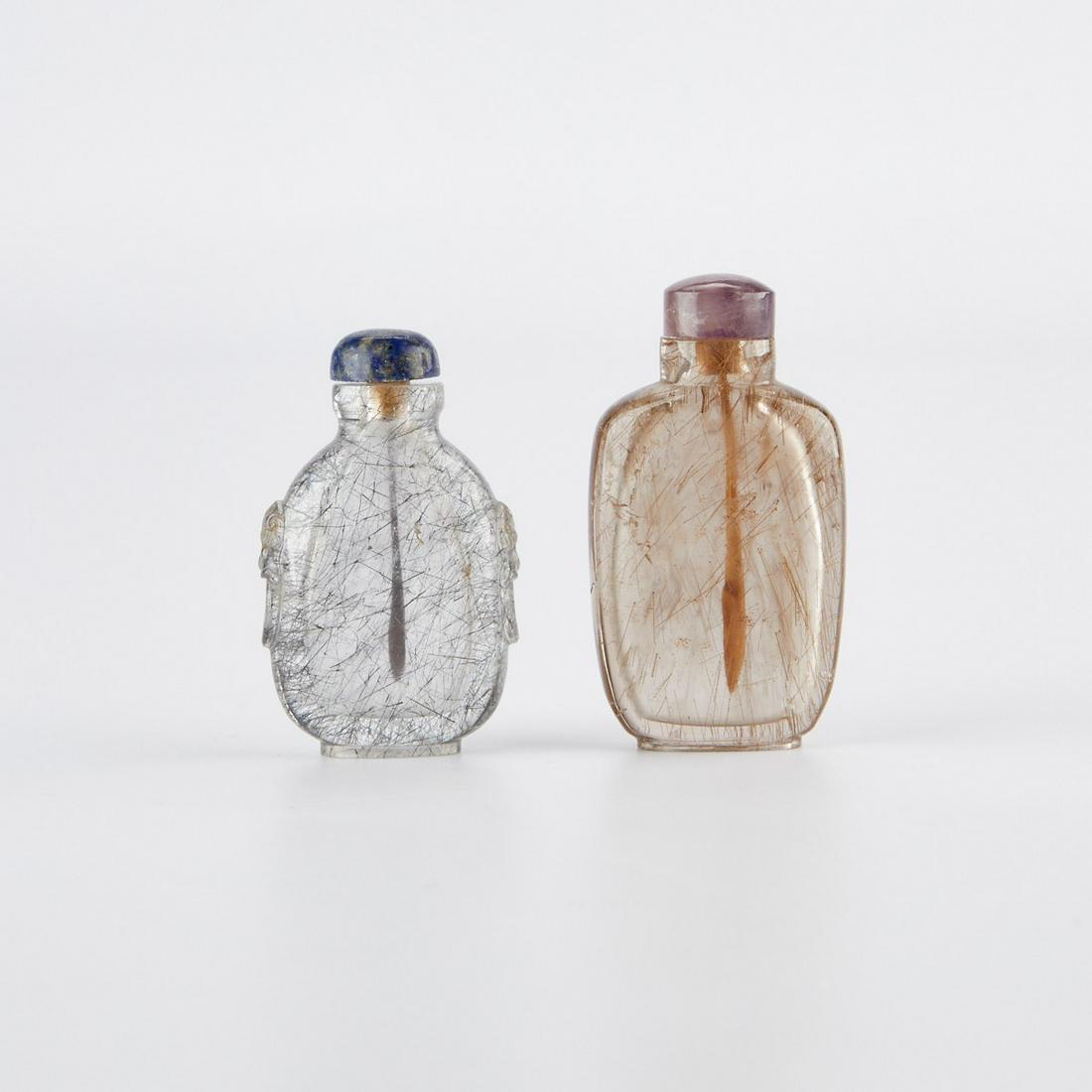 Group of 2 Chinese Rock Crystal Snuff Bottles (1 of 7)