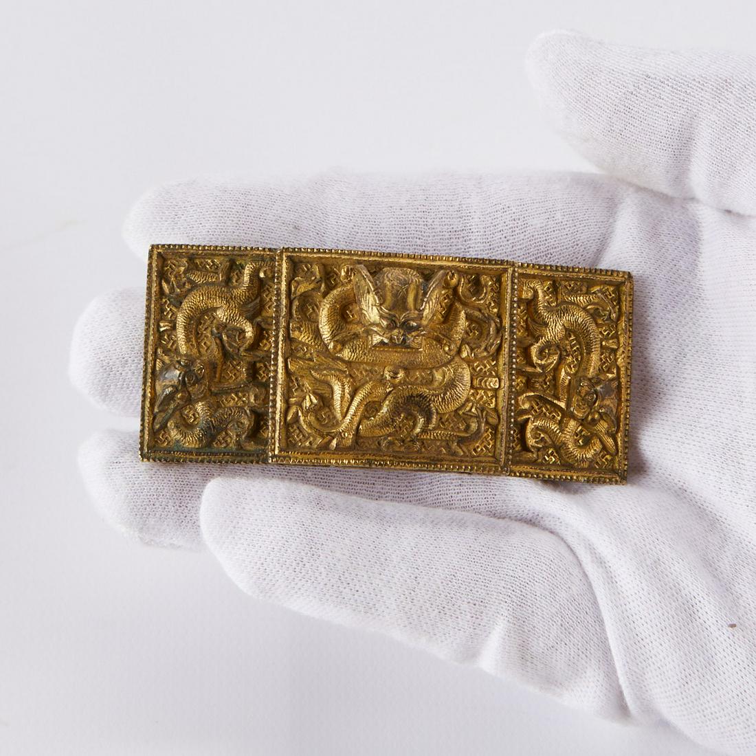 18th c. Chinese Gilt Bronze Buckle (1 of 10)