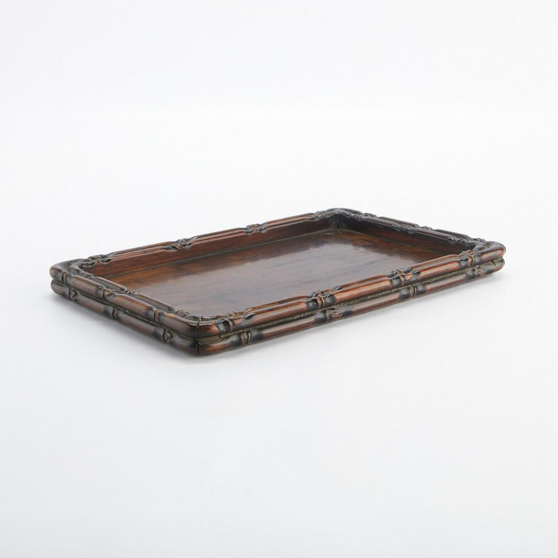 Chinese Carved Wooden Rosewood Tray (1 of 13)
