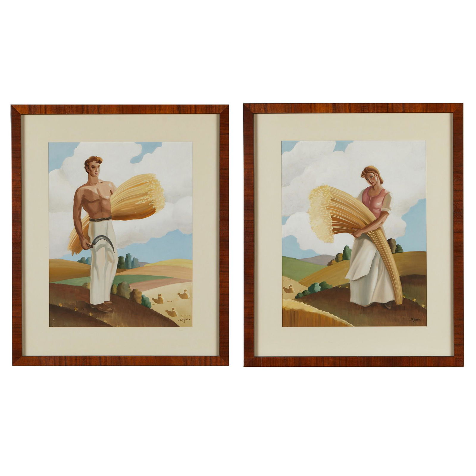 2 Ruben Kupur Gouache Paintings (1 of 11)