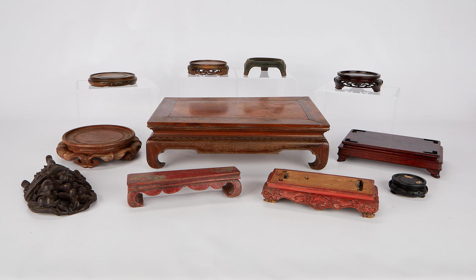 11 Chinese Decorative Carved Wood or Metal Stands (1 of 18)