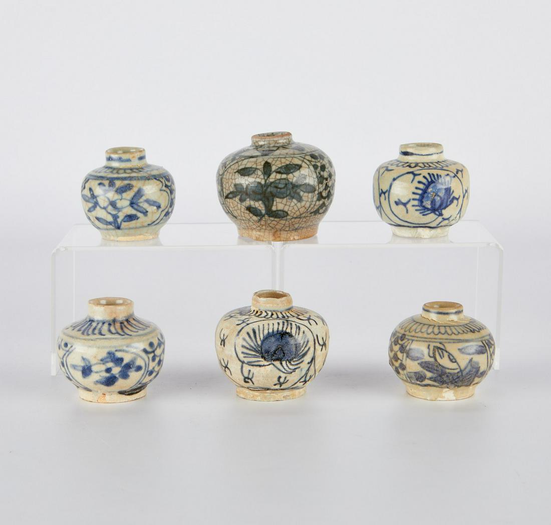 6 Chinese Southeast Asia Shipwreck Ceramic Jarlets (1 of 12)