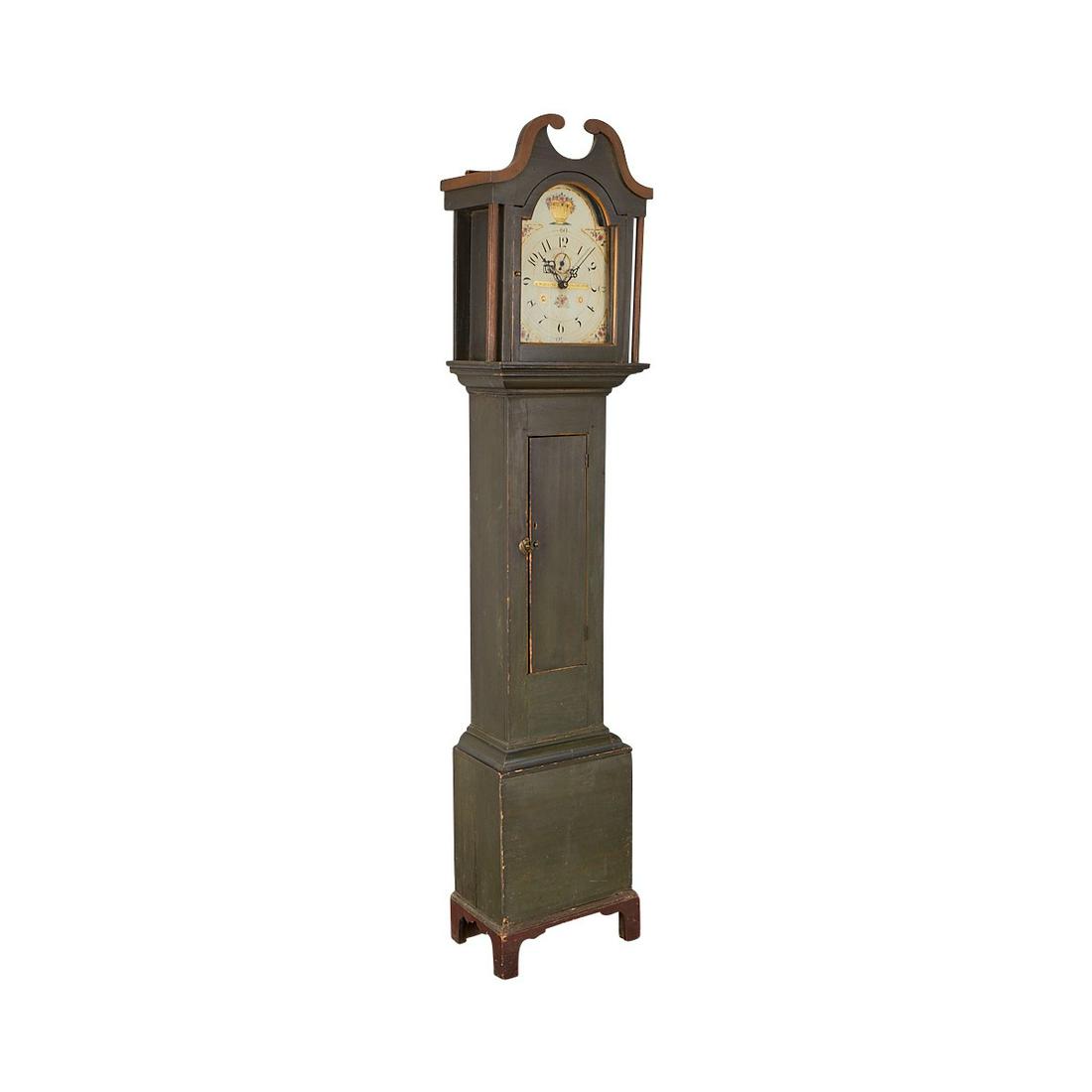 19th C. Tall Case Clock Riley Whiting Winchester