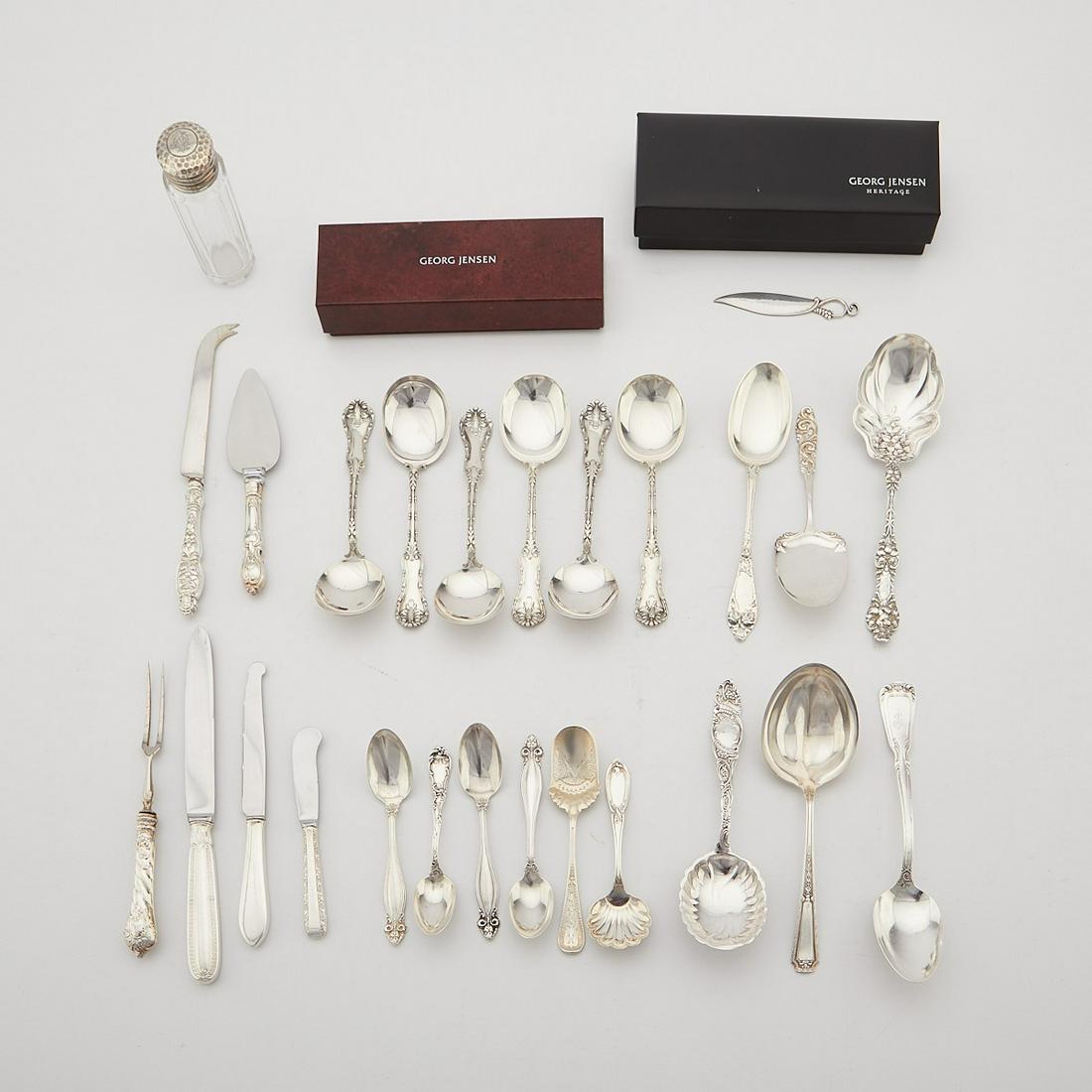Lrg Grp Silver Flatware Jensen Buccellati Tiffany (1 of 20)