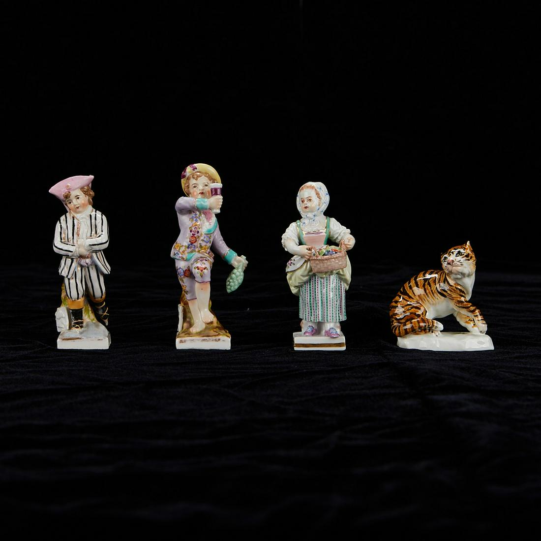 4 Meissen Porcelain Figurines (1 of 10)