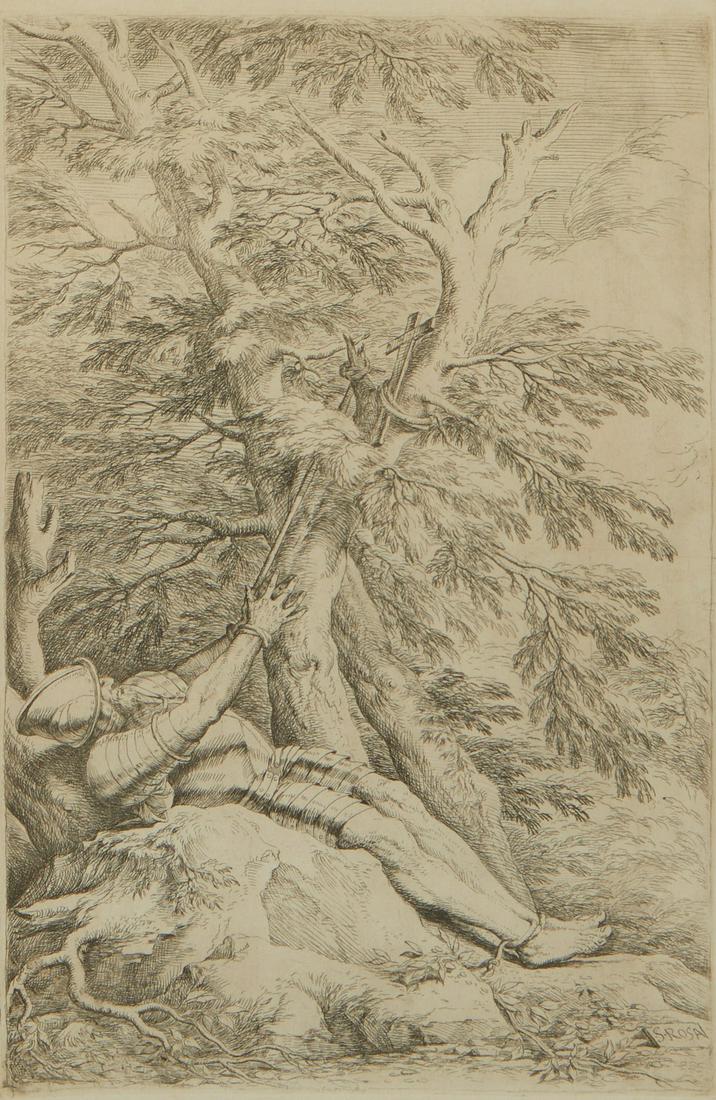 Salvator Rosa "Saint William of Maleval" Etching (1 of 6)