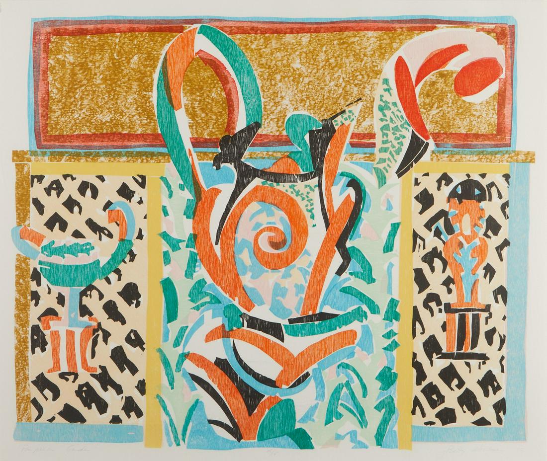 Betty Woodman "Pompeian Garden" Woodcut (1 of 7)