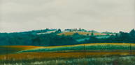 Fred Easker Iowa Landscape Oil on Canvas 1974