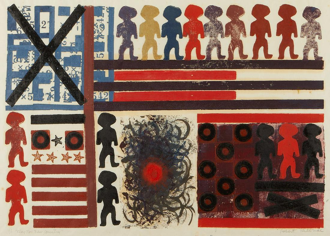 Robert Kilbride "Flag for New Country" Monoprint (1 of 7)
