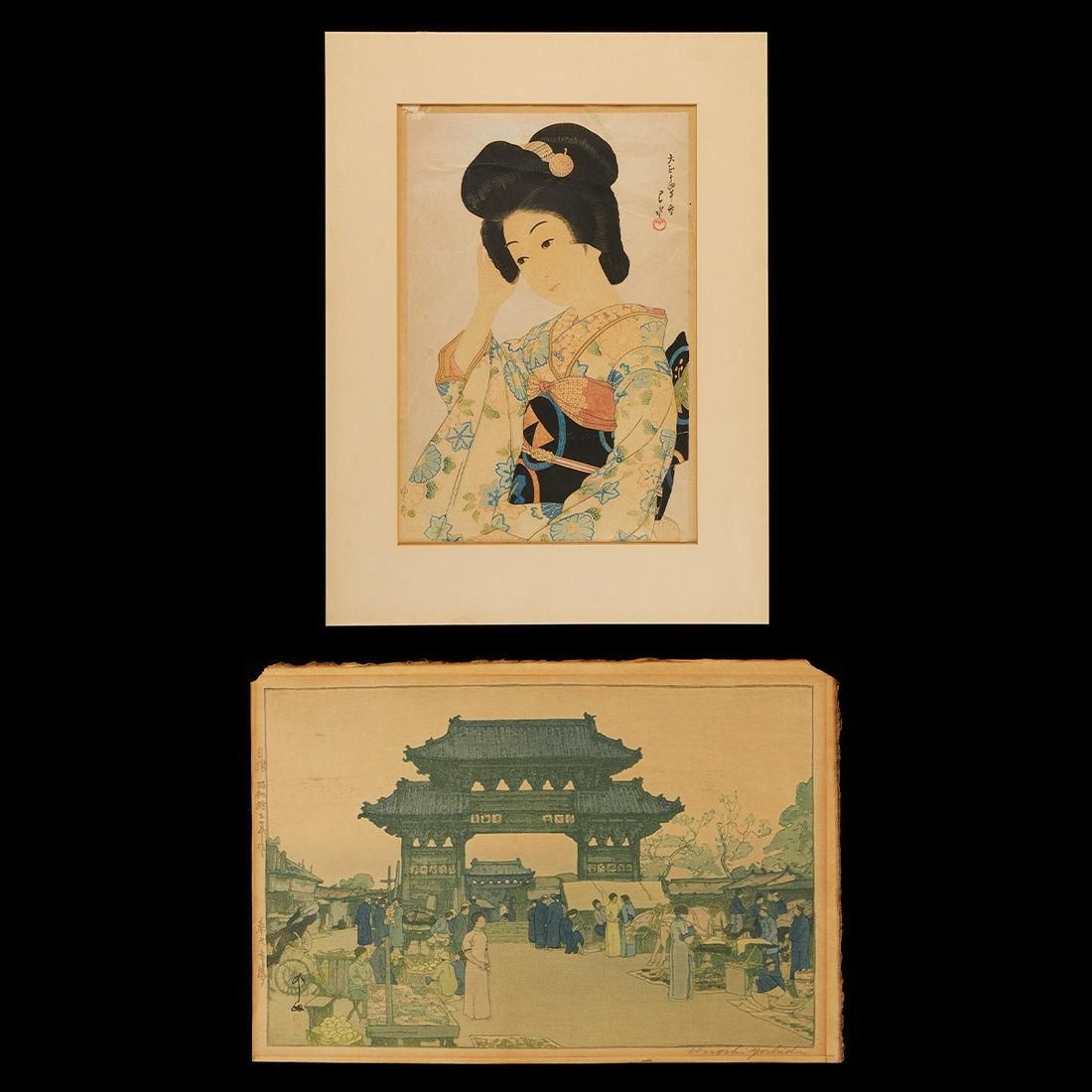 2 Japanese Woodblock Prints - Yoshida & Kawase (1 of 14)