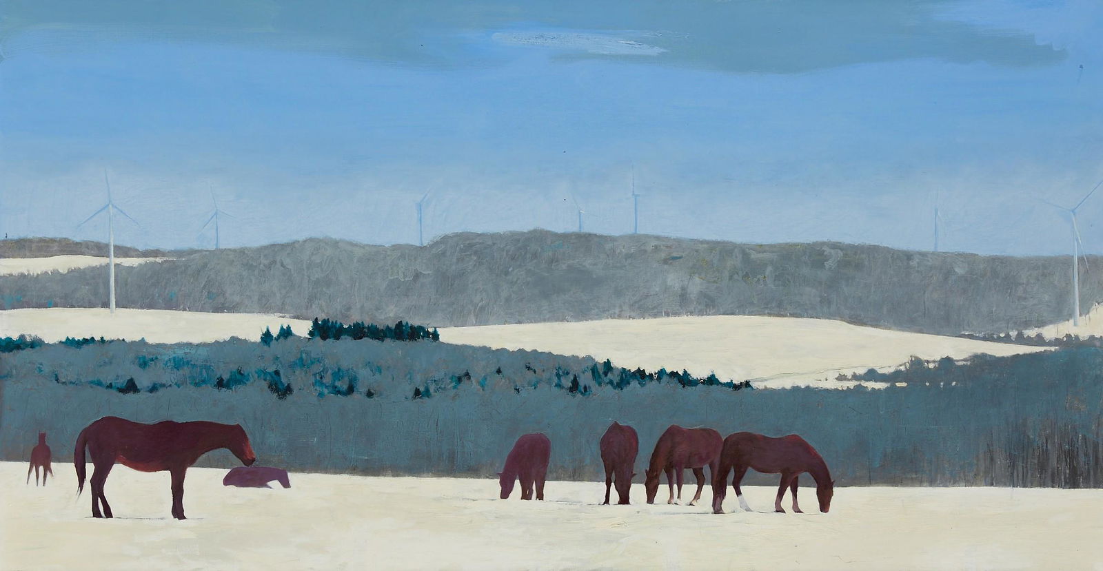 Jonathan Daly "In The Wind" Oil On Canvas 2008 (1 of 7)