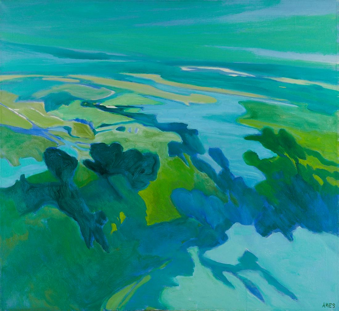 Phyllis Wiener "Airbourne" Oil on Canvas Painting (1 of 9)