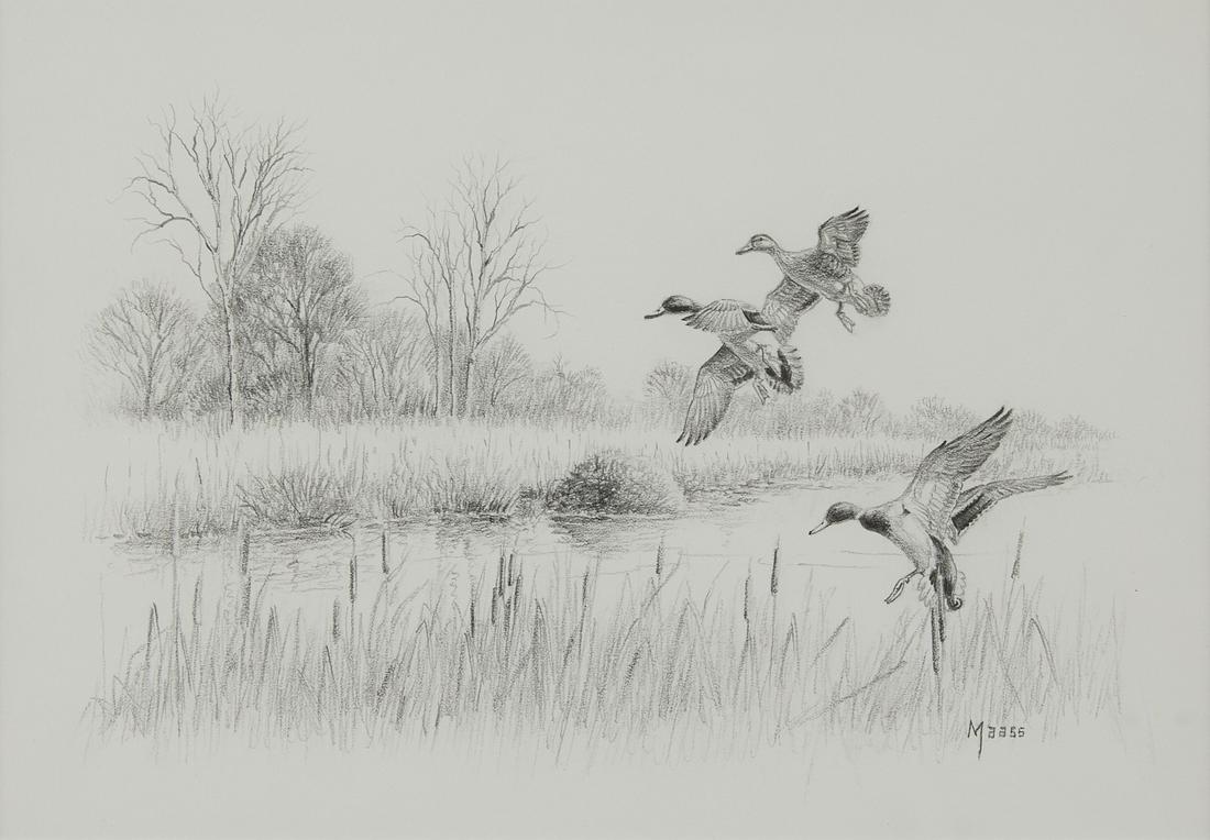 David Maas Graphite Drawing of Ducks (1 of 5)