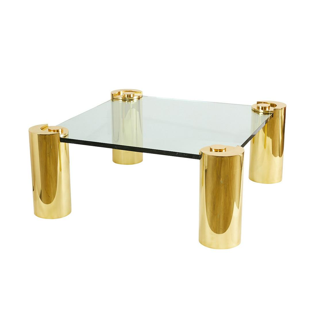 Karl Springer Sculptural Brass & Glass Table (1 of 11)