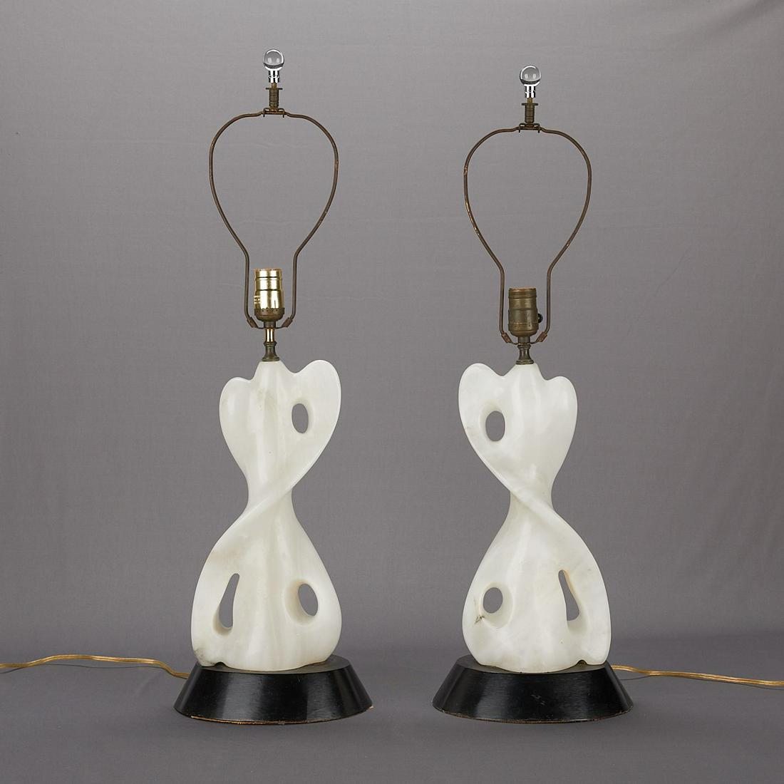 Pair Maurizio Tempestini MCM Alabaster Lamps (1 of 11)