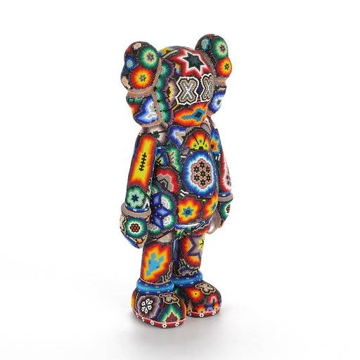 At Auction: Rick Wolfryd, CHROMA 2 pc Beaded Sculpture Together after KAWS  2023