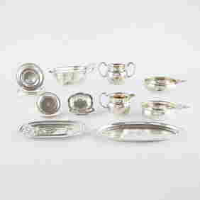 Grp 20 Sterling Silver Serving Dishes & Coasters (1 of 20)