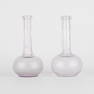Pair of Pale Lavender Glass Barber Bottles