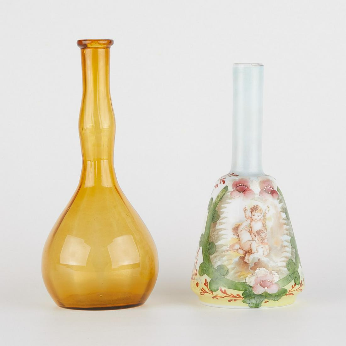 Pair of Antique Glass Barber Bottles (1 of 5)