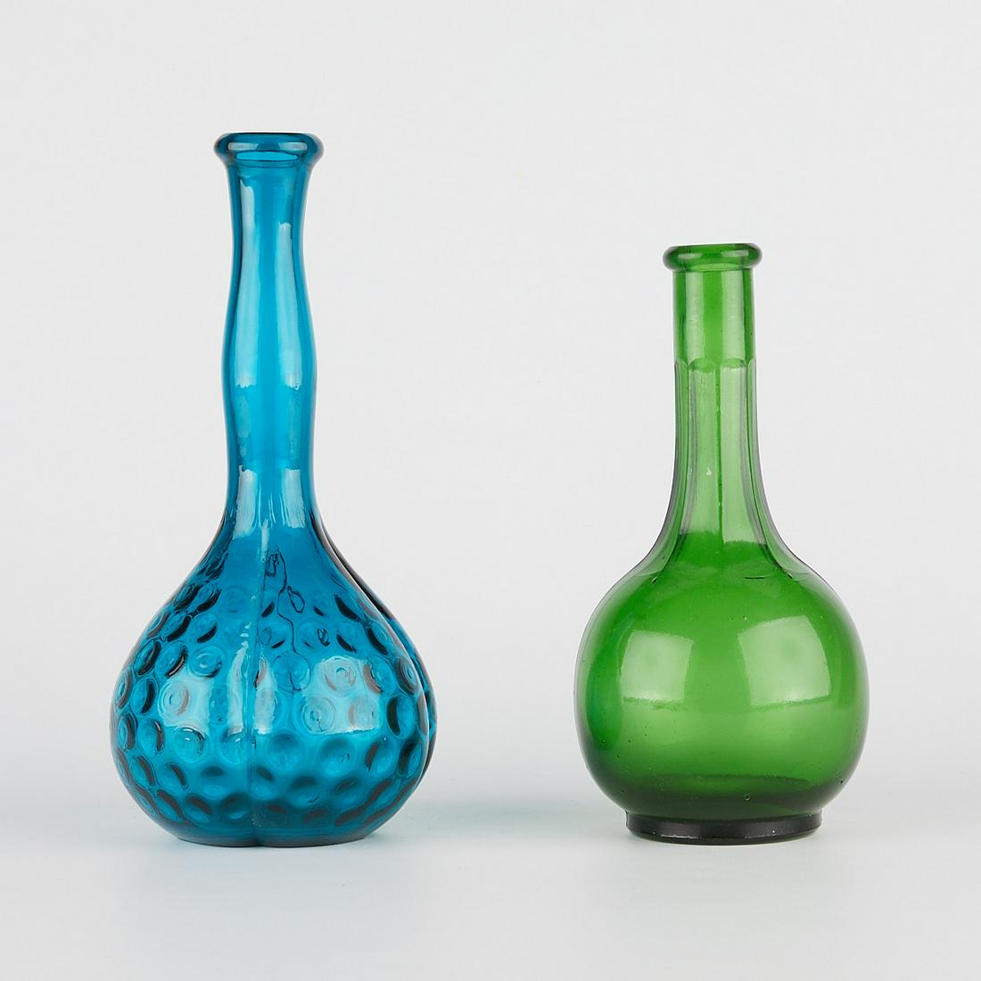 Pair of Antique Glass Barber Bottles (1 of 5)