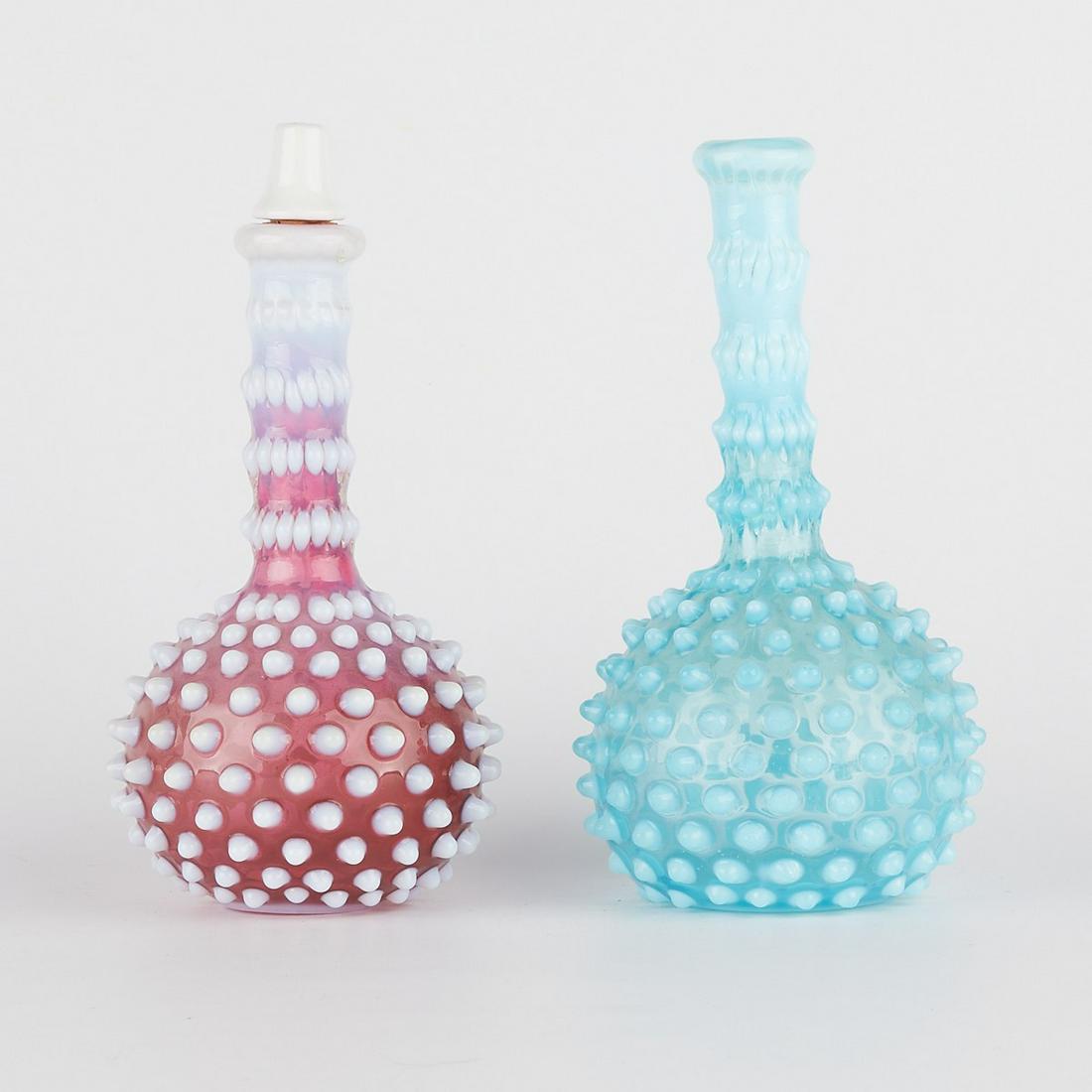 Pair of Hobnail Barber Bottles - Poss. Hobbs (1 of 5)