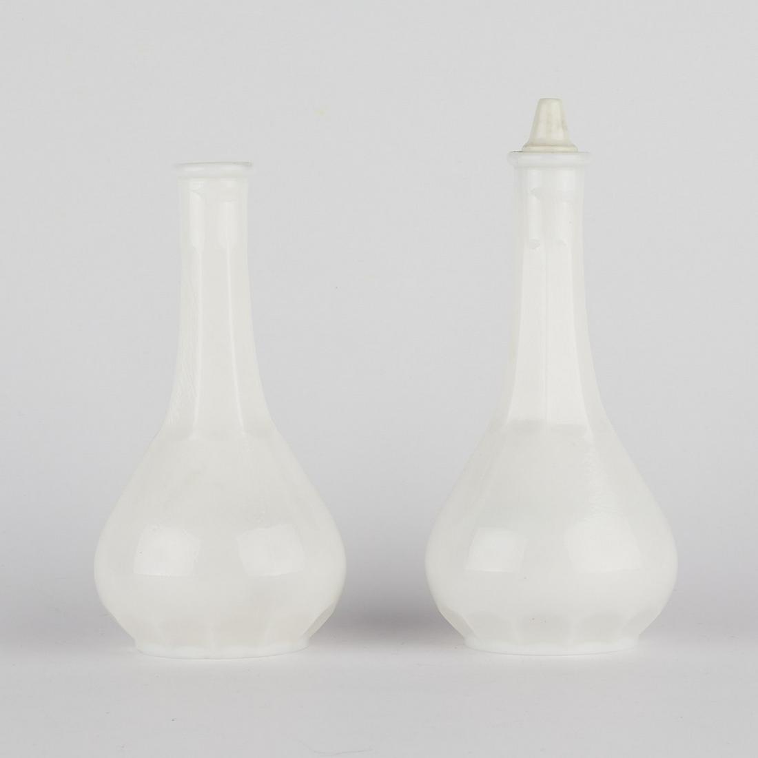 Pair of N. Wapler NY Milk Glass Barber Bottles (1 of 5)
