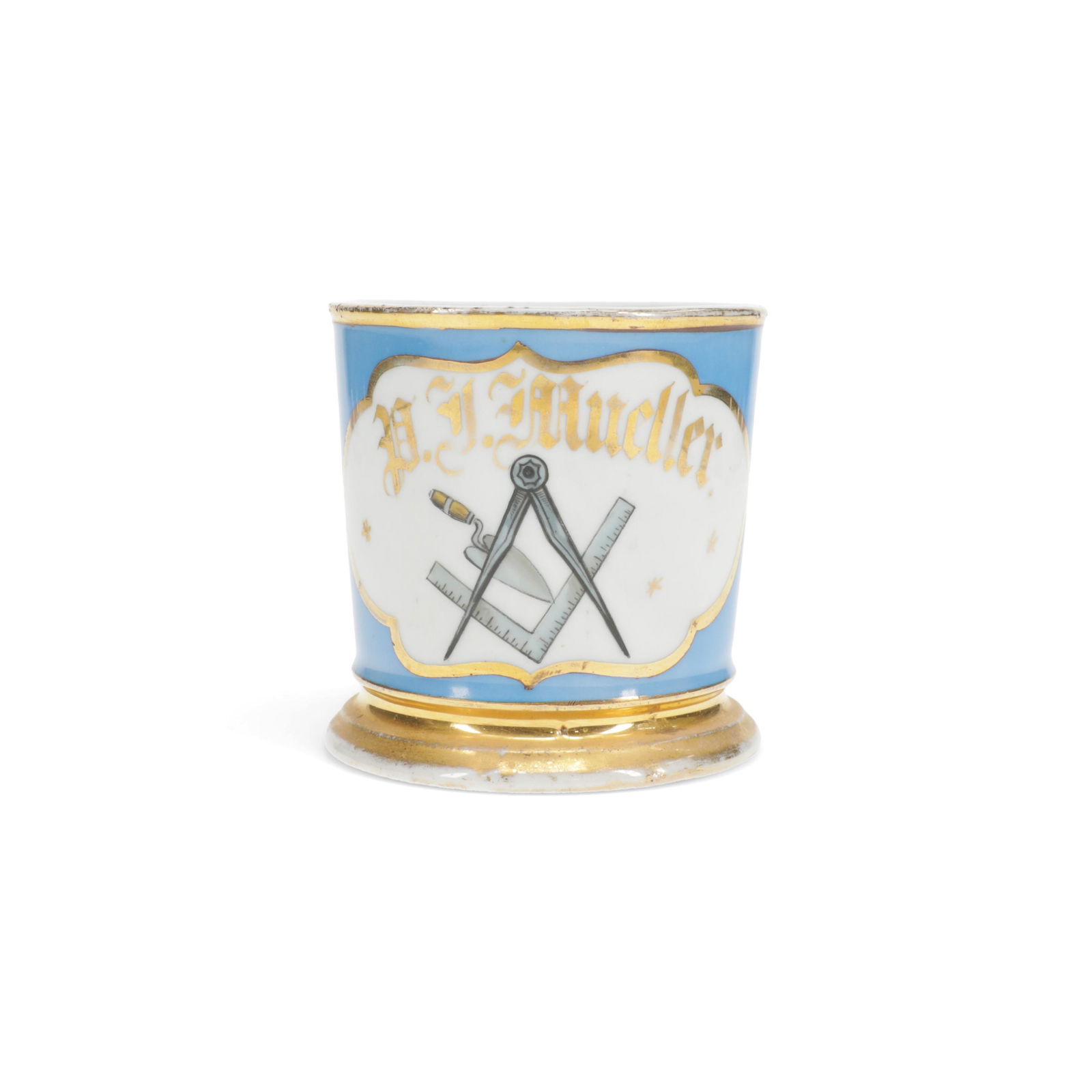Vintage Porcelain Fraternal Shaving Mug - Masonic (1 of 5)