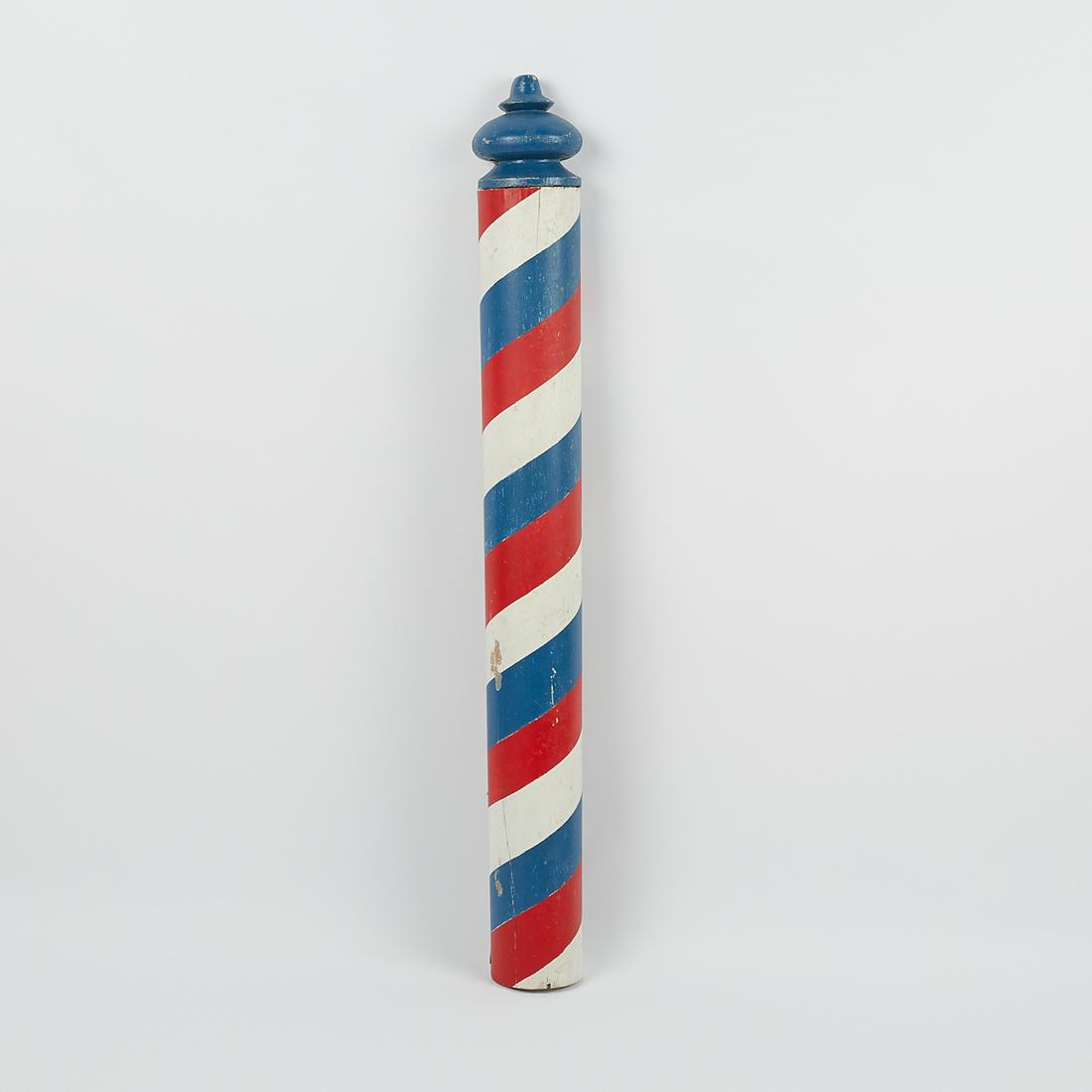Barbershop Striped Wooden Painted Pole (1 of 4)
