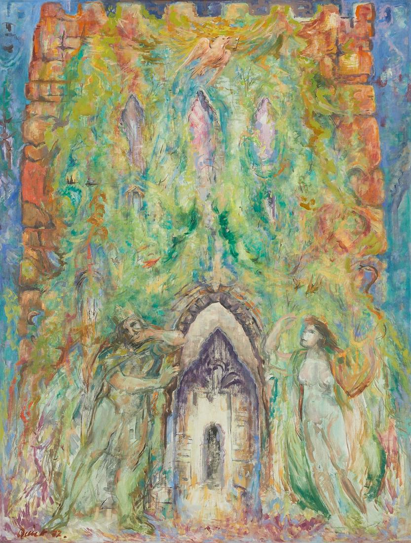 Large Birney Quick "Irish Myth" Oil Painting (1 of 8)