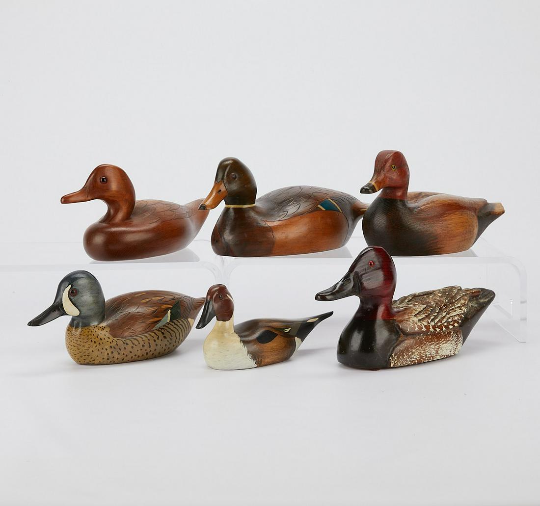 6 Carved Wooden Duck Decoys (1 of 20)