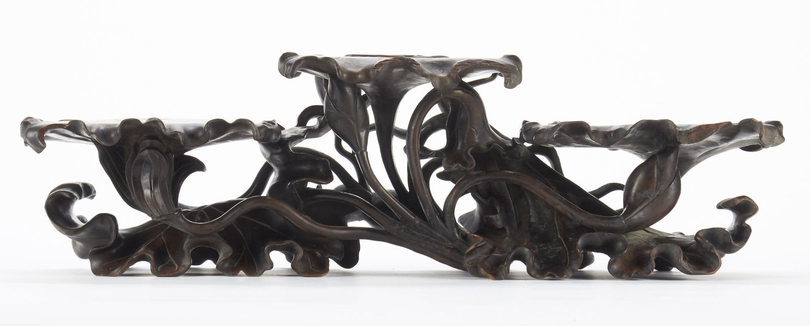 19th c. Chinese Rosewood 3-Platform Stand (1 of 6)