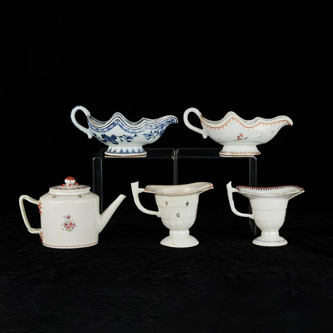 5 Chinese Export 17th-18th c. Porcelain Vessels (1 of 11)