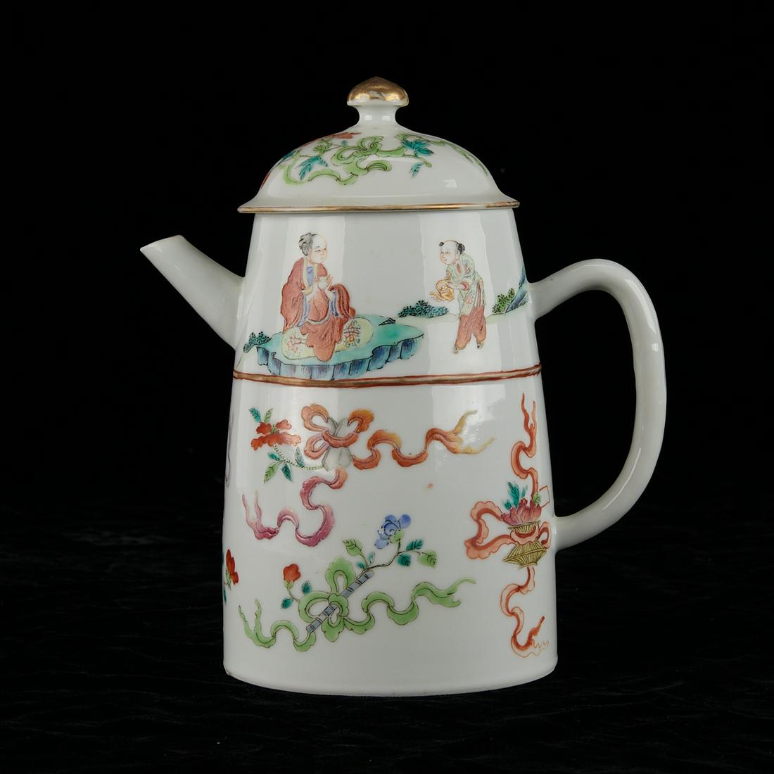 19th c. Chinese Famille Rose Porcelain Teapot (1 of 9)