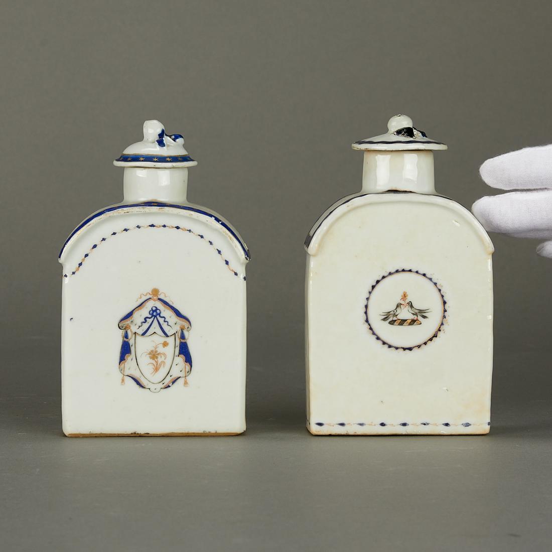 2 Chinese Export US Market Porcelain Tea Caddies (1 of 10)
