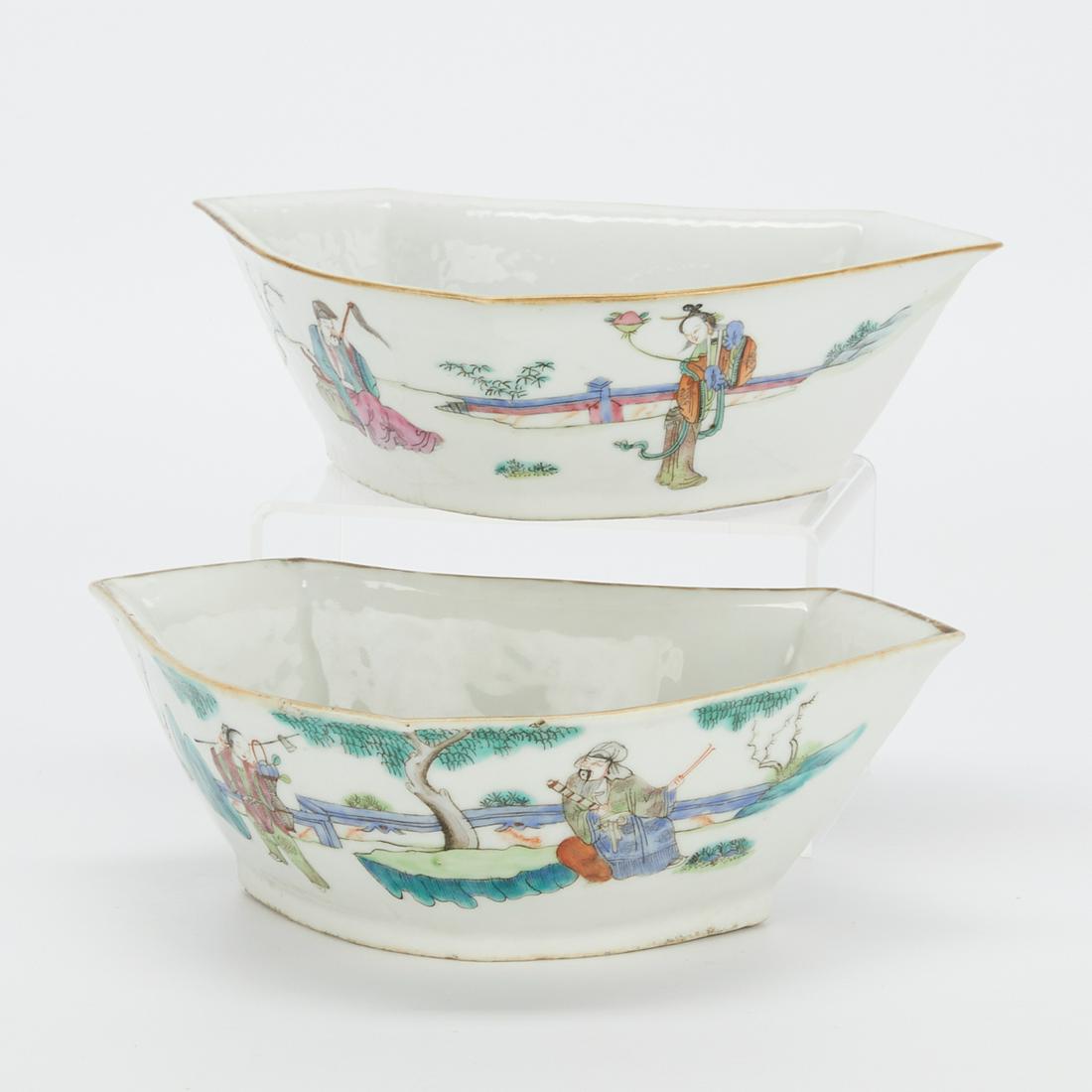 2 Chinese Export Porcelain Sweet Meat Dishes (1 of 12)