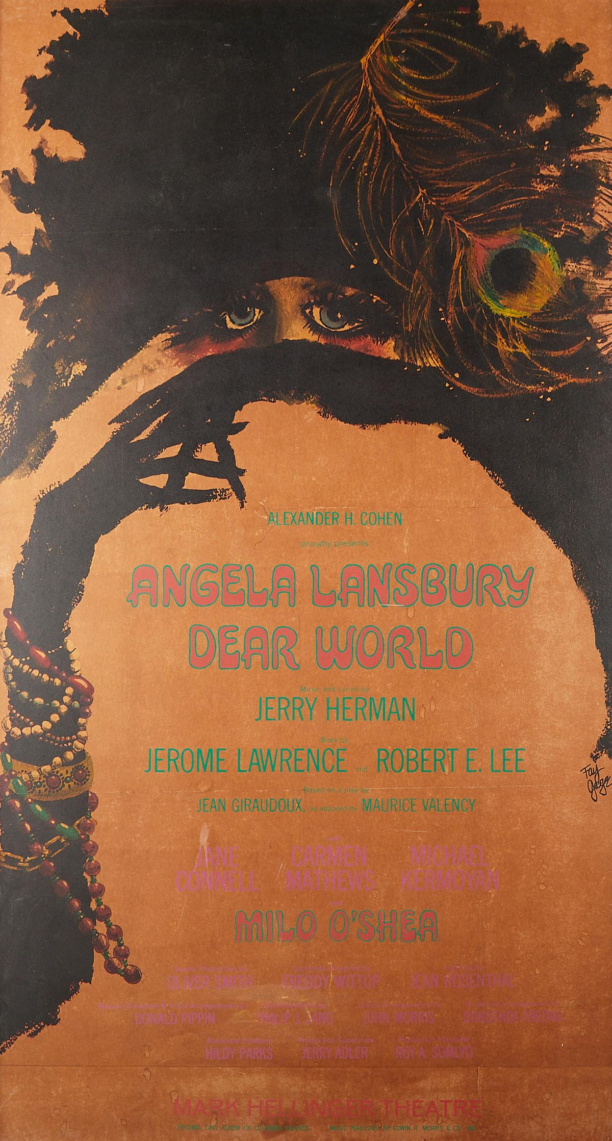 Lrg Broadway Poster Angela Lansbury in Dear World (1 of 7)